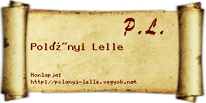 Polányi Lelle névjegykártya